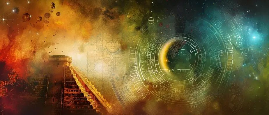 Ilustración de la cosmovisión maya